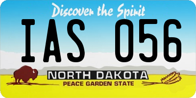 ND license plate IAS056