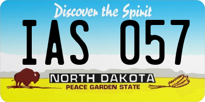 ND license plate IAS057