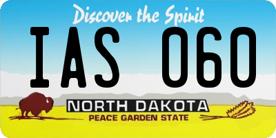ND license plate IAS060