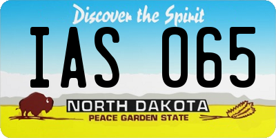 ND license plate IAS065