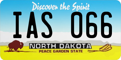 ND license plate IAS066
