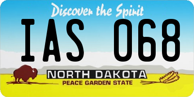 ND license plate IAS068