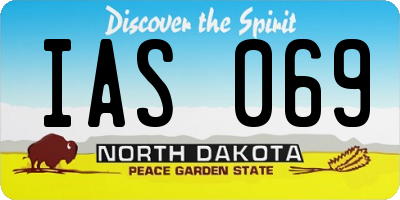 ND license plate IAS069