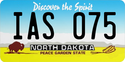 ND license plate IAS075
