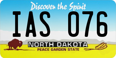 ND license plate IAS076