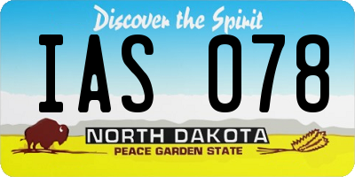 ND license plate IAS078