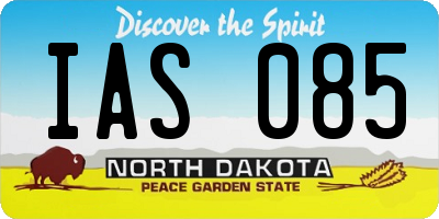 ND license plate IAS085
