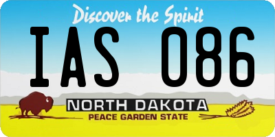 ND license plate IAS086