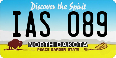 ND license plate IAS089