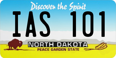 ND license plate IAS101