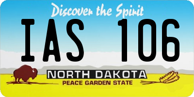 ND license plate IAS106