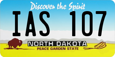 ND license plate IAS107
