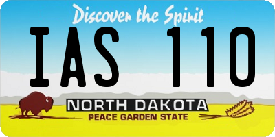ND license plate IAS110