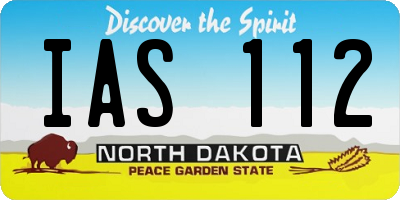 ND license plate IAS112