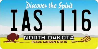 ND license plate IAS116
