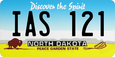 ND license plate IAS121