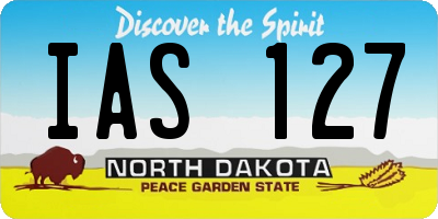 ND license plate IAS127