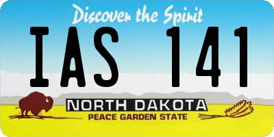 ND license plate IAS141