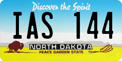 ND license plate IAS144