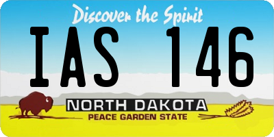 ND license plate IAS146