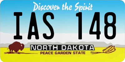 ND license plate IAS148