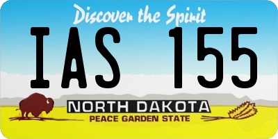 ND license plate IAS155