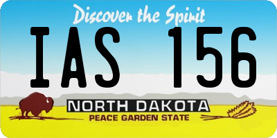 ND license plate IAS156