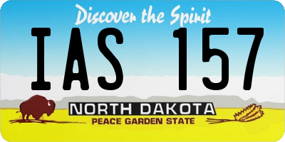 ND license plate IAS157