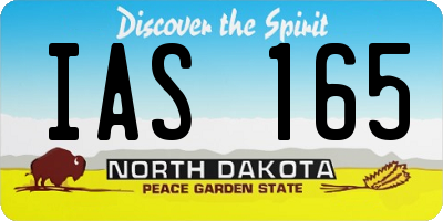 ND license plate IAS165
