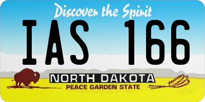 ND license plate IAS166