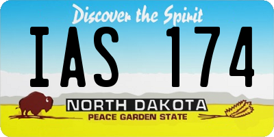ND license plate IAS174