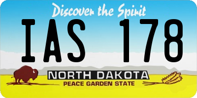 ND license plate IAS178