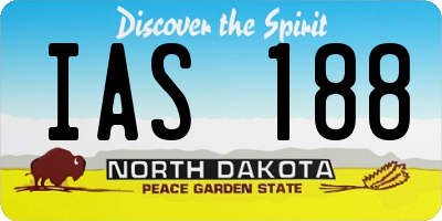 ND license plate IAS188