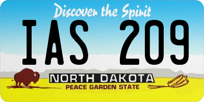 ND license plate IAS209