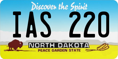 ND license plate IAS220