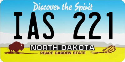ND license plate IAS221