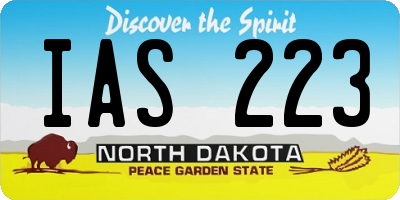 ND license plate IAS223