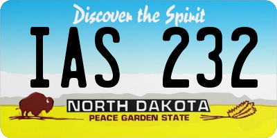 ND license plate IAS232