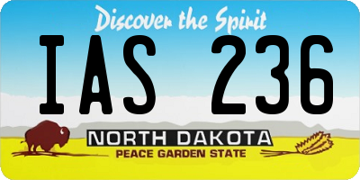 ND license plate IAS236