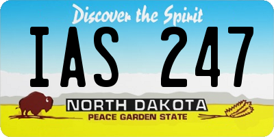 ND license plate IAS247