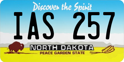 ND license plate IAS257