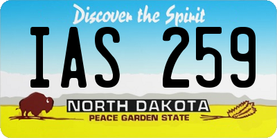 ND license plate IAS259