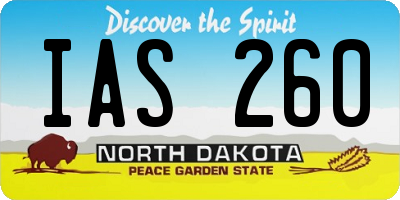 ND license plate IAS260