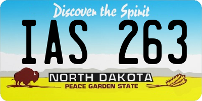 ND license plate IAS263