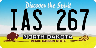 ND license plate IAS267