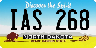 ND license plate IAS268