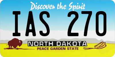 ND license plate IAS270