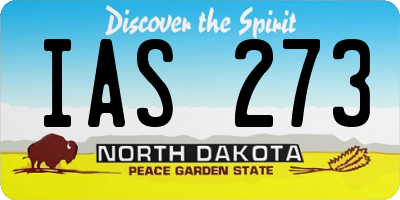 ND license plate IAS273