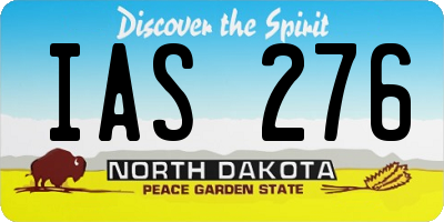 ND license plate IAS276