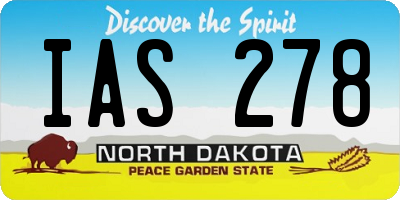 ND license plate IAS278